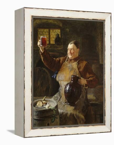 Master Brewer at Mealtime in the Cellar of the Cloister, 1892-Eduard Grützner-Framed Premier Image Canvas