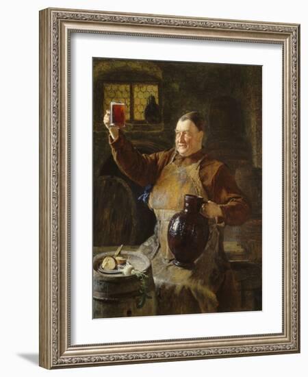 Master Brewer at Mealtime in the Cellar of the Cloister, 1892-Eduard Grützner-Framed Giclee Print