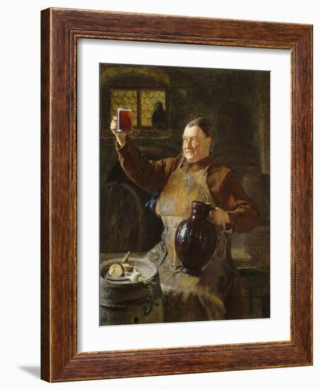 Master Brewer at Mealtime in the Cellar of the Cloister, 1892-Eduard Grützner-Framed Giclee Print