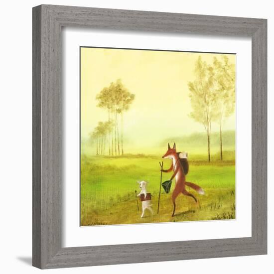 Master Lamb and His Painting Master-DD McInnes-Framed Premium Giclee Print