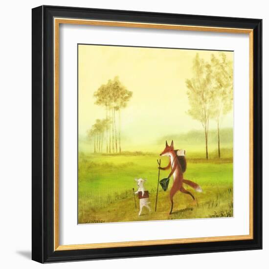 Master Lamb and His Painting Master-DD McInnes-Framed Premium Giclee Print