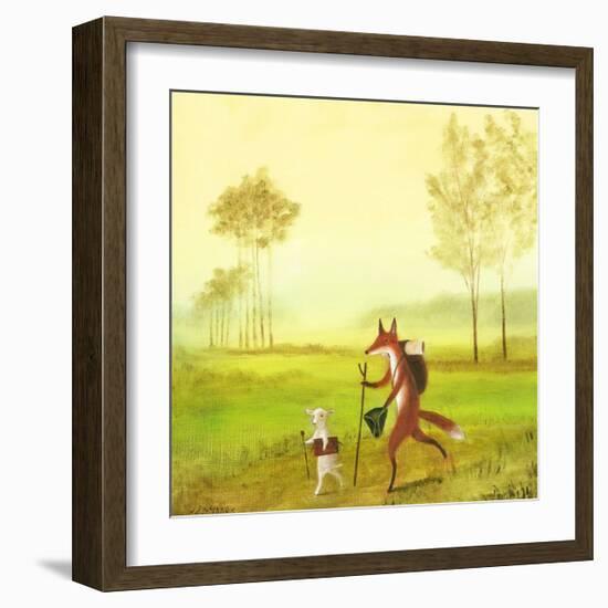 Master Lamb and His Painting Master-DD McInnes-Framed Premium Giclee Print