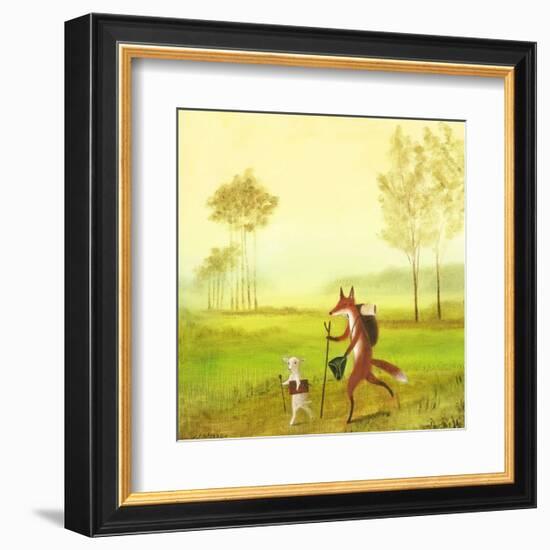 Master Lamb and His Painting Master-DD McInnes-Framed Art Print