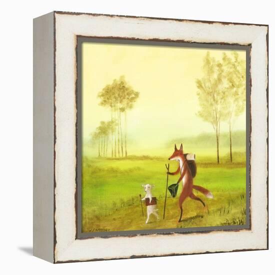 Master Lamb and His Painting Master-DD McInnes-Framed Stretched Canvas