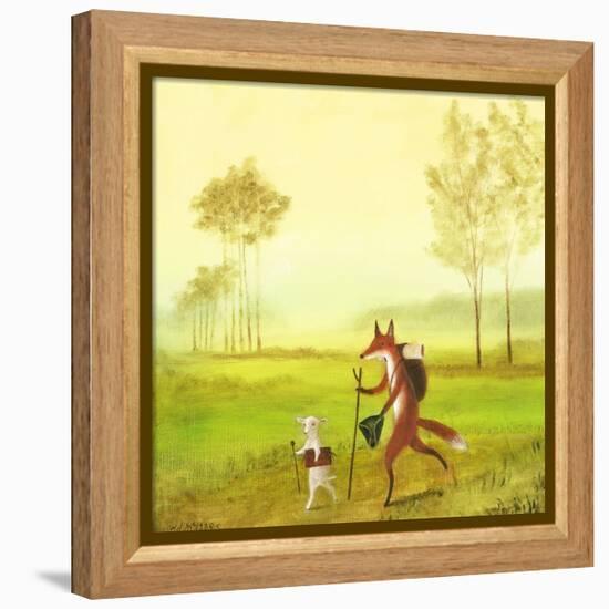 Master Lamb and His Painting Master-DD McInnes-Framed Stretched Canvas