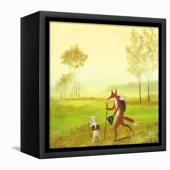 Master Lamb and His Painting Master-DD McInnes-Framed Stretched Canvas