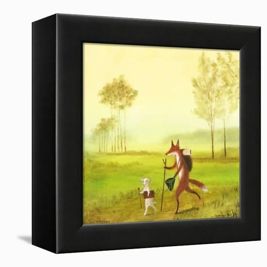 Master Lamb and His Painting Master-DD McInnes-Framed Stretched Canvas