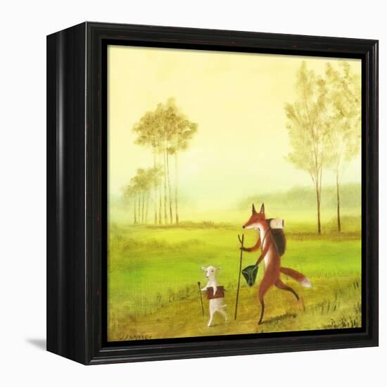 Master Lamb and His Painting Master-DD McInnes-Framed Stretched Canvas