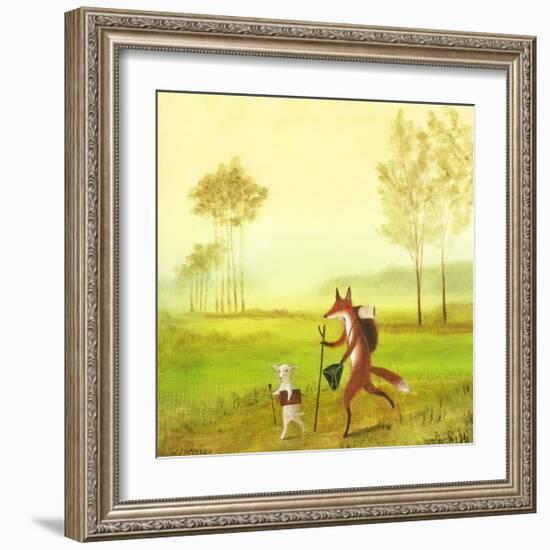 Master Lamb and His Painting Master-DD McInnes-Framed Art Print