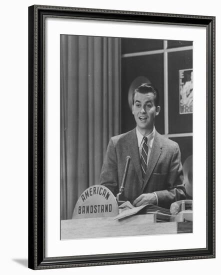 Master of Ceremonies, Dick Clark Presiding over the Teenage Jazz Show-Robert W^ Kelley-Framed Premium Photographic Print