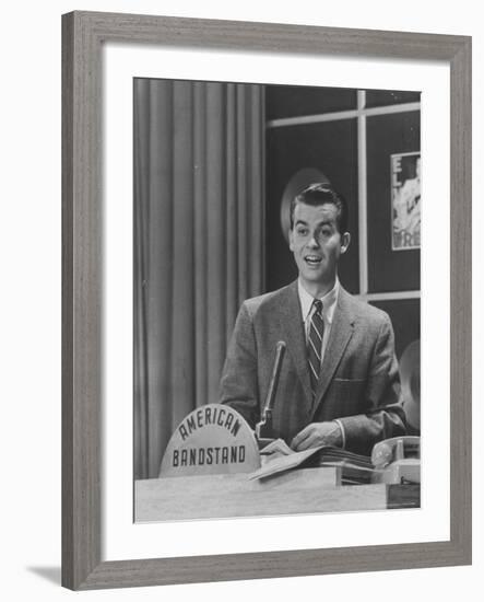 Master of Ceremonies, Dick Clark Presiding over the Teenage Jazz Show-Robert W^ Kelley-Framed Premium Photographic Print