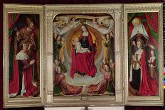 Coronation of the Virgin, Centre Panel from the Bourbon Altarpiece, circa 1498-Master of Moulins-Framed Giclee Print