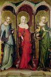 St. Catherine of Alexandria, St. Mary Magdalene and St. Margaret of Antioch, circa 1380-Master of the Trebon Altarpiece-Giclee Print