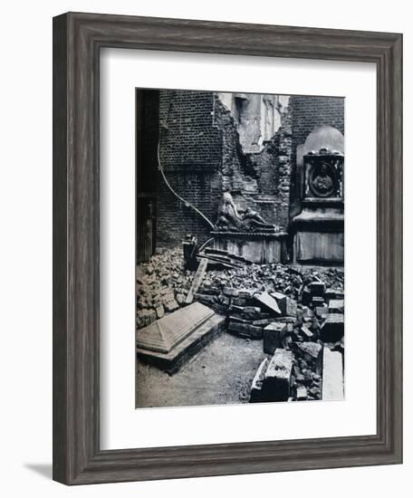 'Master's House: with tombstone in commemoration to Oliver Goldsmith, 1941'-Unknown-Framed Photographic Print