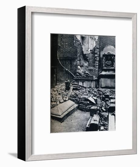 'Master's House: with tombstone in commemoration to Oliver Goldsmith, 1941'-Unknown-Framed Photographic Print