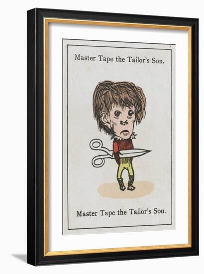 Master Tape the Tailor's Son, from "Happy Families"-null-Framed Art Print