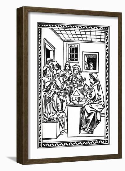 Master with His Students. (Christoforo Landino), 1492, (1917)-null-Framed Giclee Print