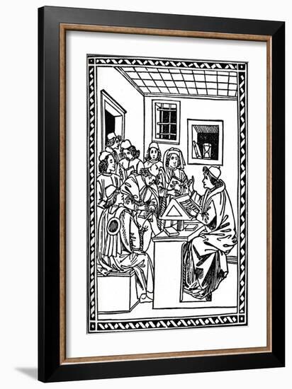 Master with His Students. (Christoforo Landino), 1492, (1917)-null-Framed Giclee Print