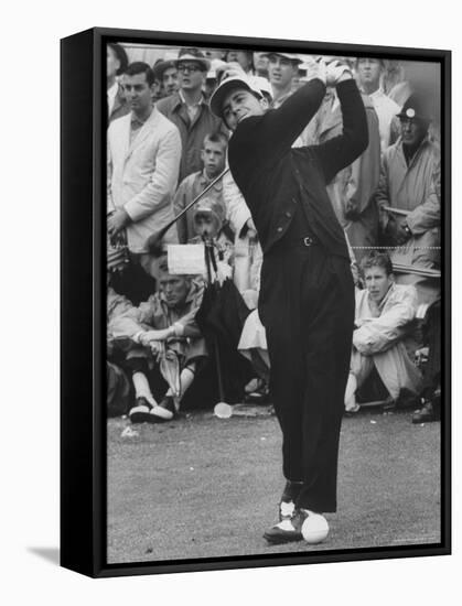 Masters Golf Tournament Winner Gary Player, Teeing Off-George Silk-Framed Premier Image Canvas