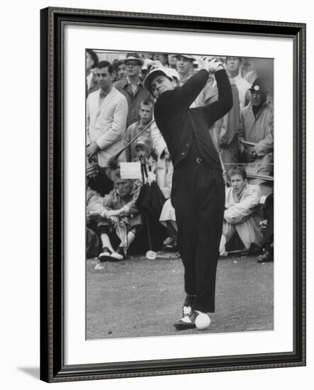 Masters Golf Tournament Winner Gary Player, Teeing Off-George Silk-Framed Premium Photographic Print