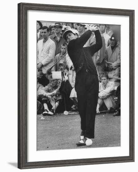 Masters Golf Tournament Winner Gary Player, Teeing Off-George Silk-Framed Premium Photographic Print