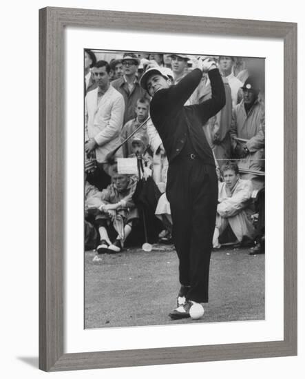 Masters Golf Tournament Winner Gary Player, Teeing Off-George Silk-Framed Premium Photographic Print