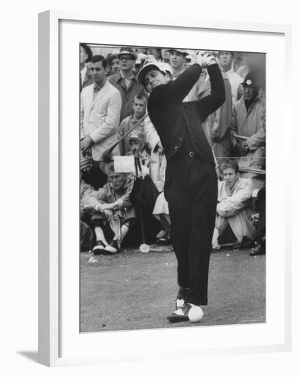 Masters Golf Tournament Winner Gary Player, Teeing Off-George Silk-Framed Premium Photographic Print