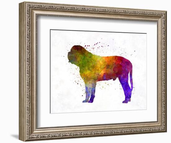 Mastiff in Watercolor-paulrommer-Framed Art Print