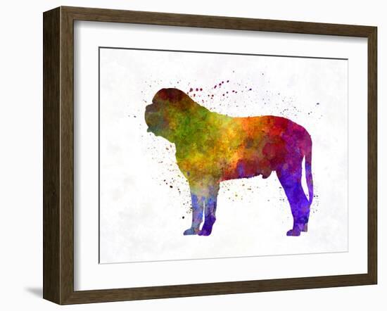 Mastiff in Watercolor-paulrommer-Framed Art Print