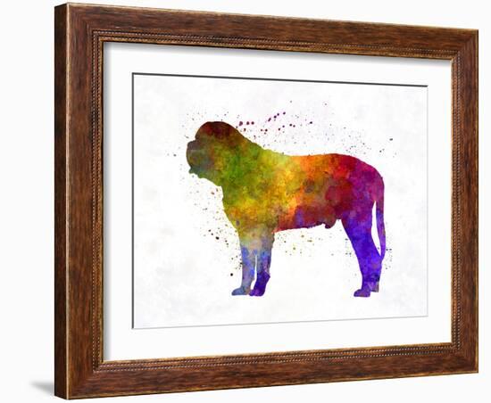 Mastiff in Watercolor-paulrommer-Framed Art Print