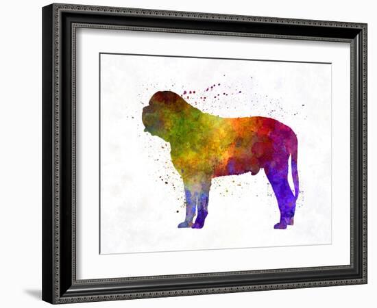 Mastiff in Watercolor-paulrommer-Framed Art Print