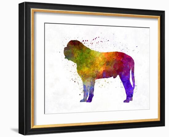 Mastiff in Watercolor-paulrommer-Framed Art Print