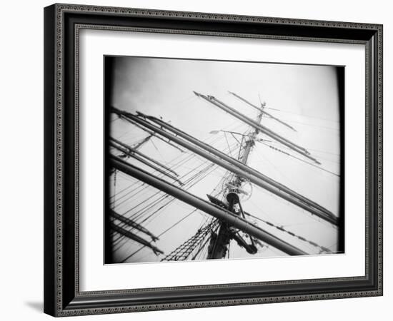 Masts of Tall Ship, Boston, Massachusetts, USA-Walter Bibikow-Framed Photographic Print