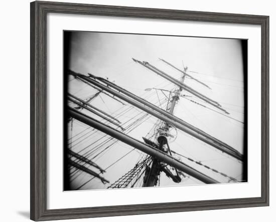 Masts of Tall Ship, Boston, Massachusetts, USA-Walter Bibikow-Framed Photographic Print