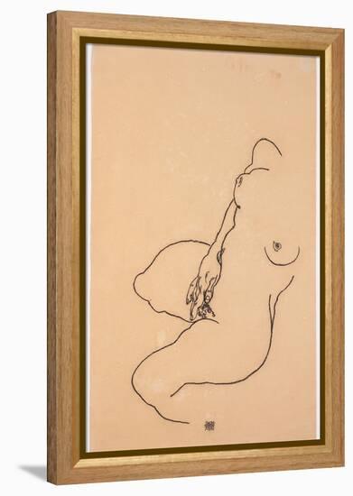 Masturbating Woman Without Head, 1918-Egon Schiele-Framed Premier Image Canvas