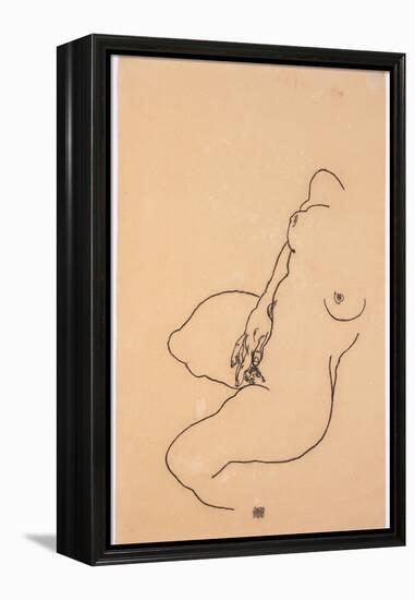 Masturbating Woman Without Head, 1918-Egon Schiele-Framed Premier Image Canvas