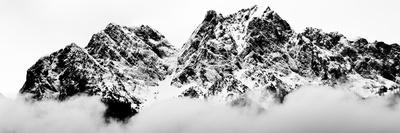 Cloudy Zugspitz in Black and White-Mat Selsek-Framed Photographic Print