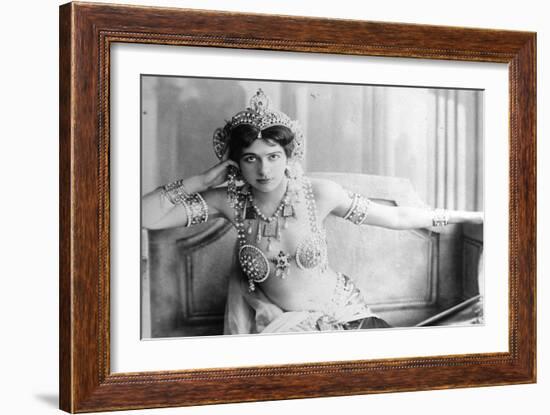 Mata Hari (1876-1917) 1905 (B/W Photo)-Reutlinger Studio-Framed Giclee Print