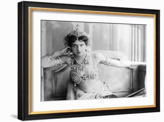 Mata Hari (1876-1917) 1905 (B/W Photo)-Reutlinger Studio-Framed Giclee Print