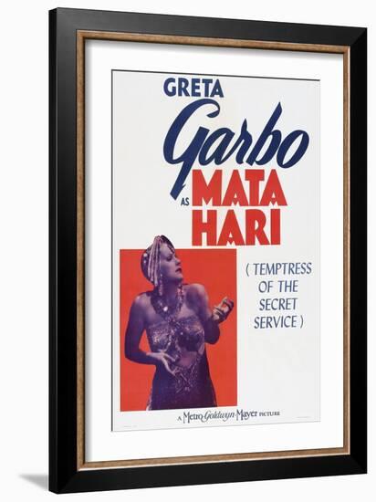 Mata Hari, Greta Garbo, 1931-null-Framed Art Print