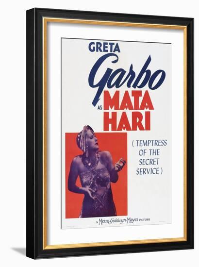 Mata Hari, Greta Garbo, 1931-null-Framed Art Print