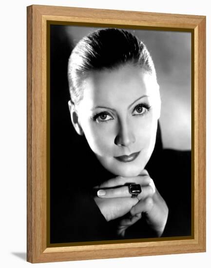 Mata Hari, Greta Garbo, Portrait by Clarence Sinclair Bull, 1931-null-Framed Stretched Canvas