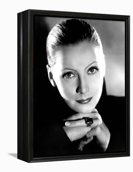 Mata Hari, Greta Garbo, Portrait by Clarence Sinclair Bull, 1931-null-Framed Stretched Canvas