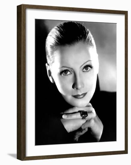 Mata Hari, Greta Garbo, Portrait by Clarence Sinclair Bull, 1931-null-Framed Photo