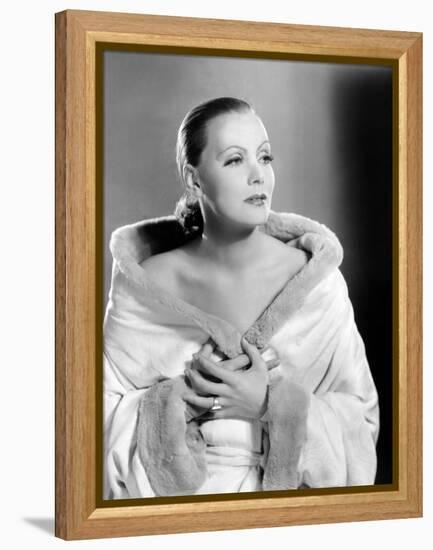 Mata Hari, Greta Garbo, Portrait by Clarence Sinclair Bull, 1931-null-Framed Stretched Canvas