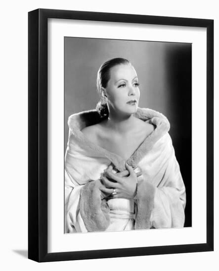 Mata Hari, Greta Garbo, Portrait by Clarence Sinclair Bull, 1931-null-Framed Photo