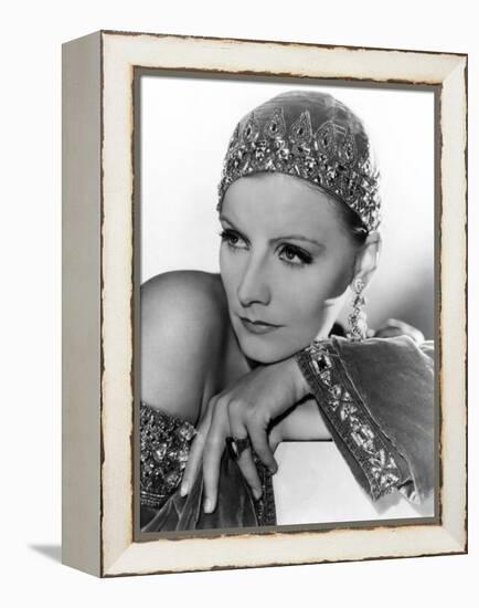 Mata Hari, Greta Garbo, Portrait by Clarence Sinclair Bull, 1931-null-Framed Stretched Canvas