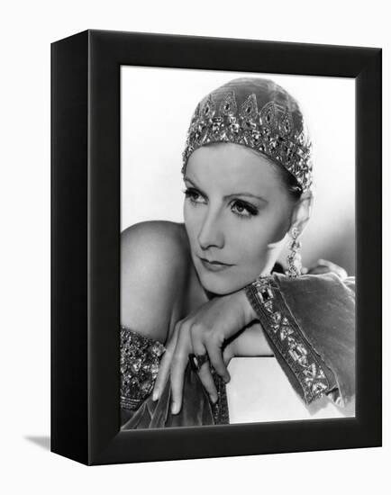 Mata Hari, Greta Garbo, Portrait by Clarence Sinclair Bull, 1931-null-Framed Stretched Canvas