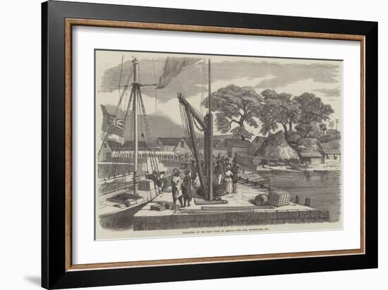 Matacong, on the West Coast of Africa, the Pier, Warehouses, Etc-null-Framed Giclee Print