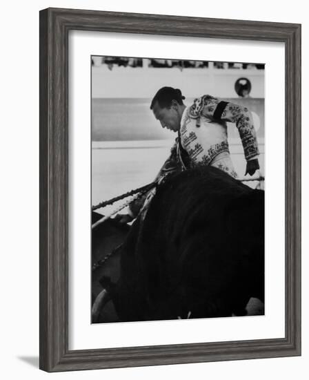 Matador Luis Miguel Dominguin During Bullfight-null-Framed Premium Photographic Print